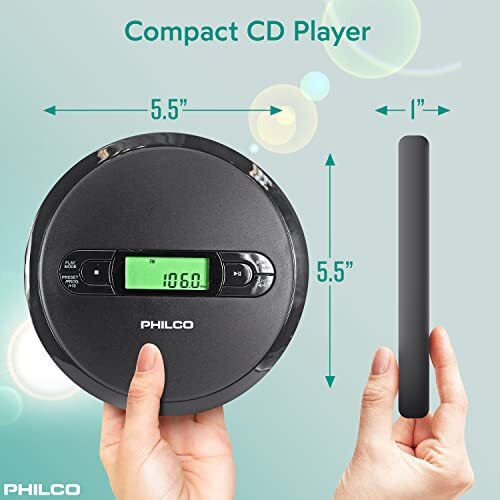 Personal CD Player with MP3 Playback, FM Radio & 60 Second Anti-Shock - Bild 5 von 8