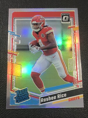 2023 Panini Optic RASHEE RICE Holo Rated Rookie # 257 K.C Chiefs