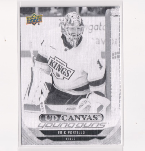 2024-25 Upper Deck Extended UD Canvas Young Guns Black White Erik Portillo C368