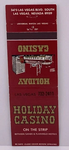 Holiday Casino, Las Vegas, Nevada, On The Strip, Matchbook Cover