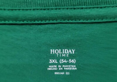 New w/tags Holiday Time Santa Stay Jolly My Friends Green T-Shirt
