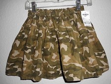 NWT OSH KOSH B'GOSH CAMO CORDUROY ELASTIC WAIST SKIRT GIRL'S SIZE 5