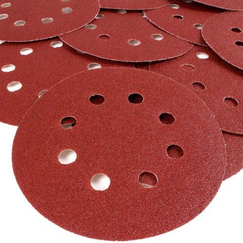 10Pc CIRCULAR SANDING SHEET SET P80 GRIT Hook Loop Sandpaper Wood