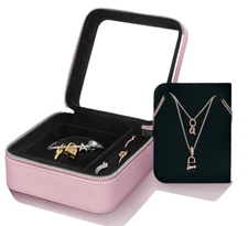 Pandora Pink Jewelry Box Travel Zippered Case Organizer - New in box N23BOXN001