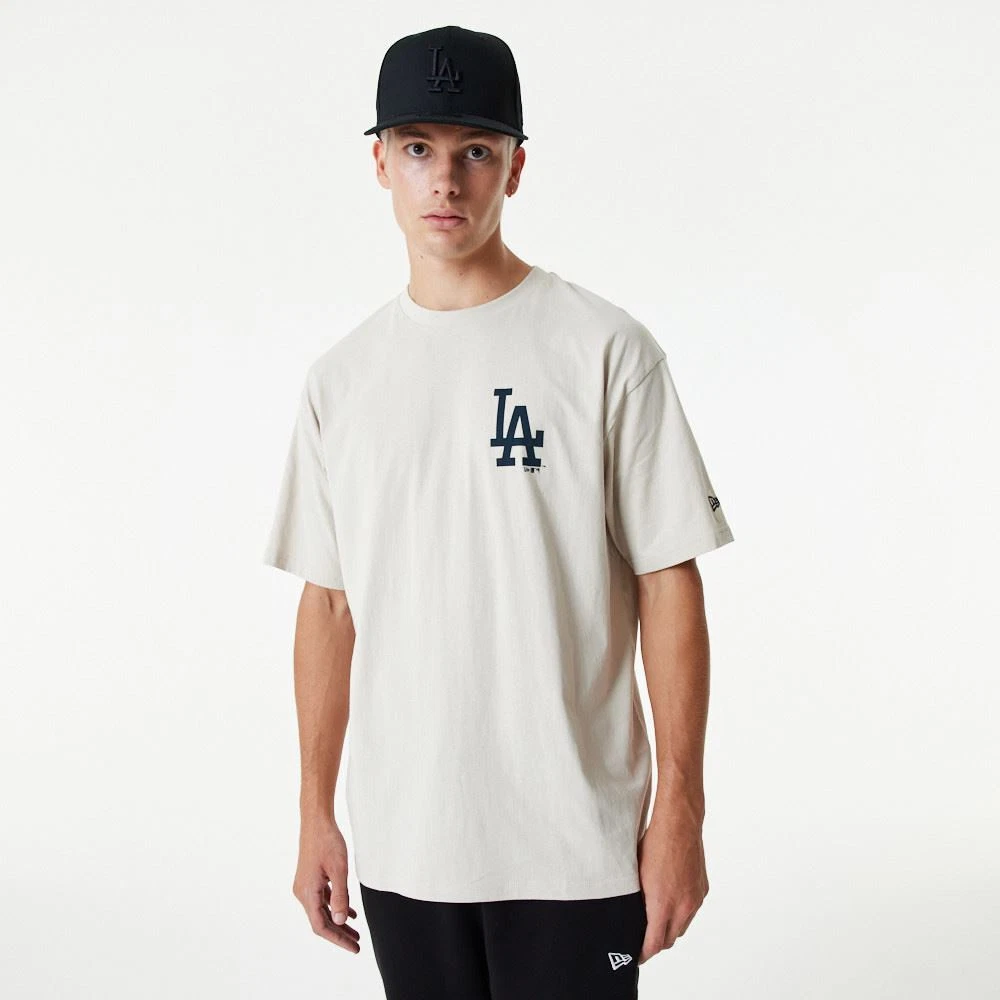 LA Dodgers MLB Stadium Graphic Cream Oversized T-Shirt