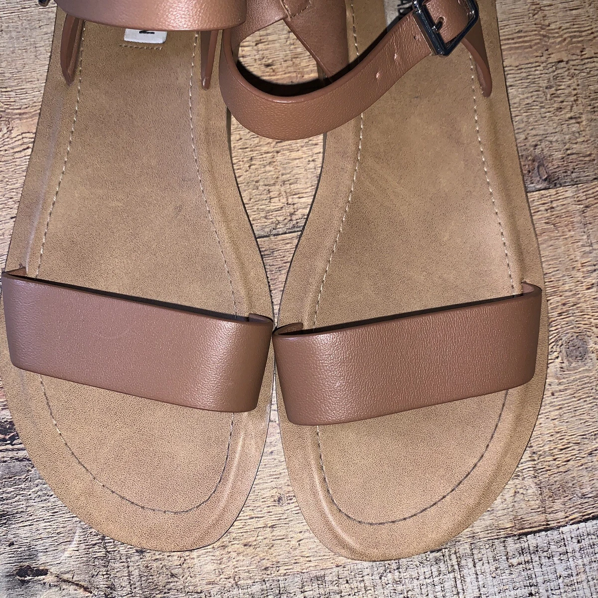 Steve Madden Ankle Strap Cognac Preppy Sandals Woman s 9.5 League