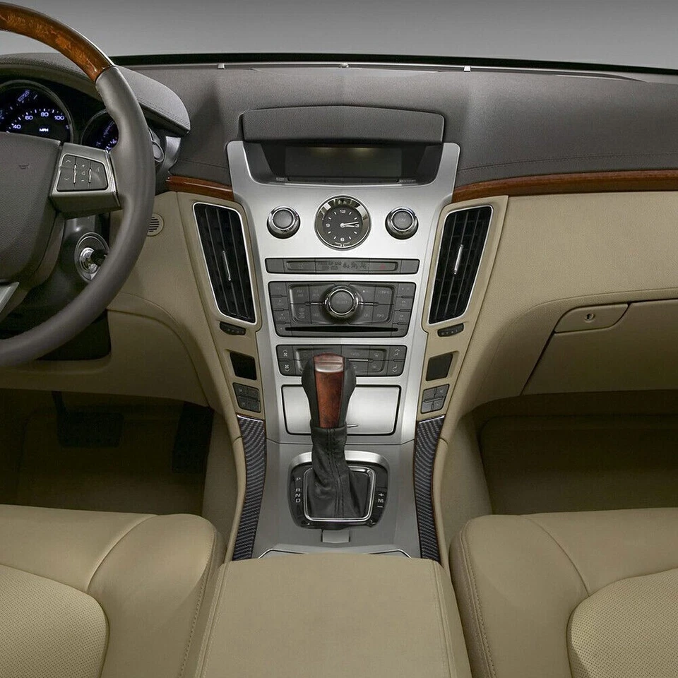 Carbon Fiber For CADILLAC CTS SPORT 2008-UP Gear Shift Trim Strip Cover Panel 2X - Изображение 4 из 4