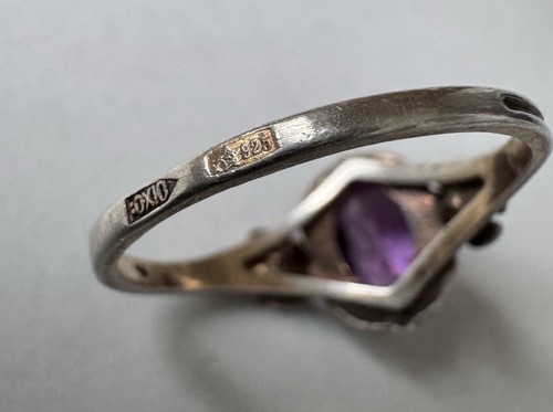 Anillo de plata esterlina 925 soviético ruso vintage rubí URSS, joyería para mujer. - Imagen 9 de 11