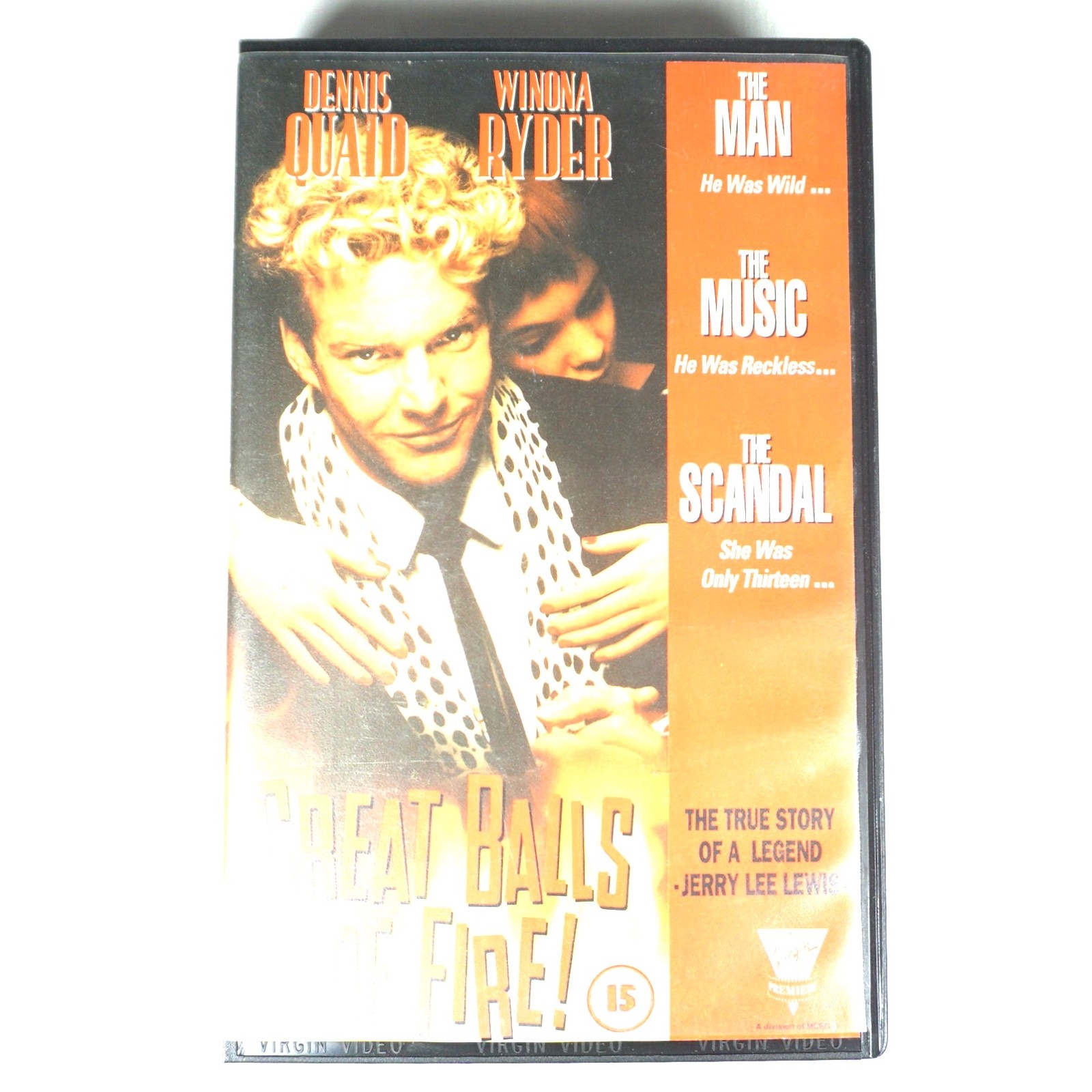 Great Balls Of Fire - Orion / Virgin Vision - 1989 - Big Box VHS Video (VOR 027)