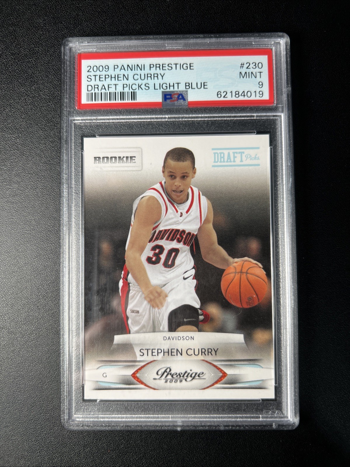 2009 Panini Prestige #230 Stephen Curry Draft Picks Light Blue PSA 9 /999