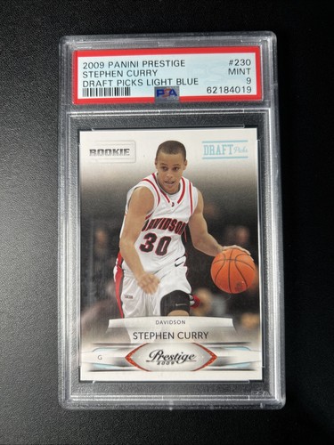 2009 Panini Prestige #230 Stephen Curry Draft Picks Light Blue PSA 9 /999