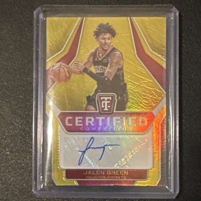 OFFER ME! 2024-25 Panini Totally Certified Jalen Green Rockets CCA-GRE Auto /10