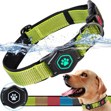 Airtag Dog Collar with Waterproof Air Tag Holder, Luminous  Reflective,Comforta