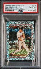 1992 PANINI CANADIAN STICKER #275 CAL RIPKEN JR. Foil PSA 10 Pop 1 Holy Grail!