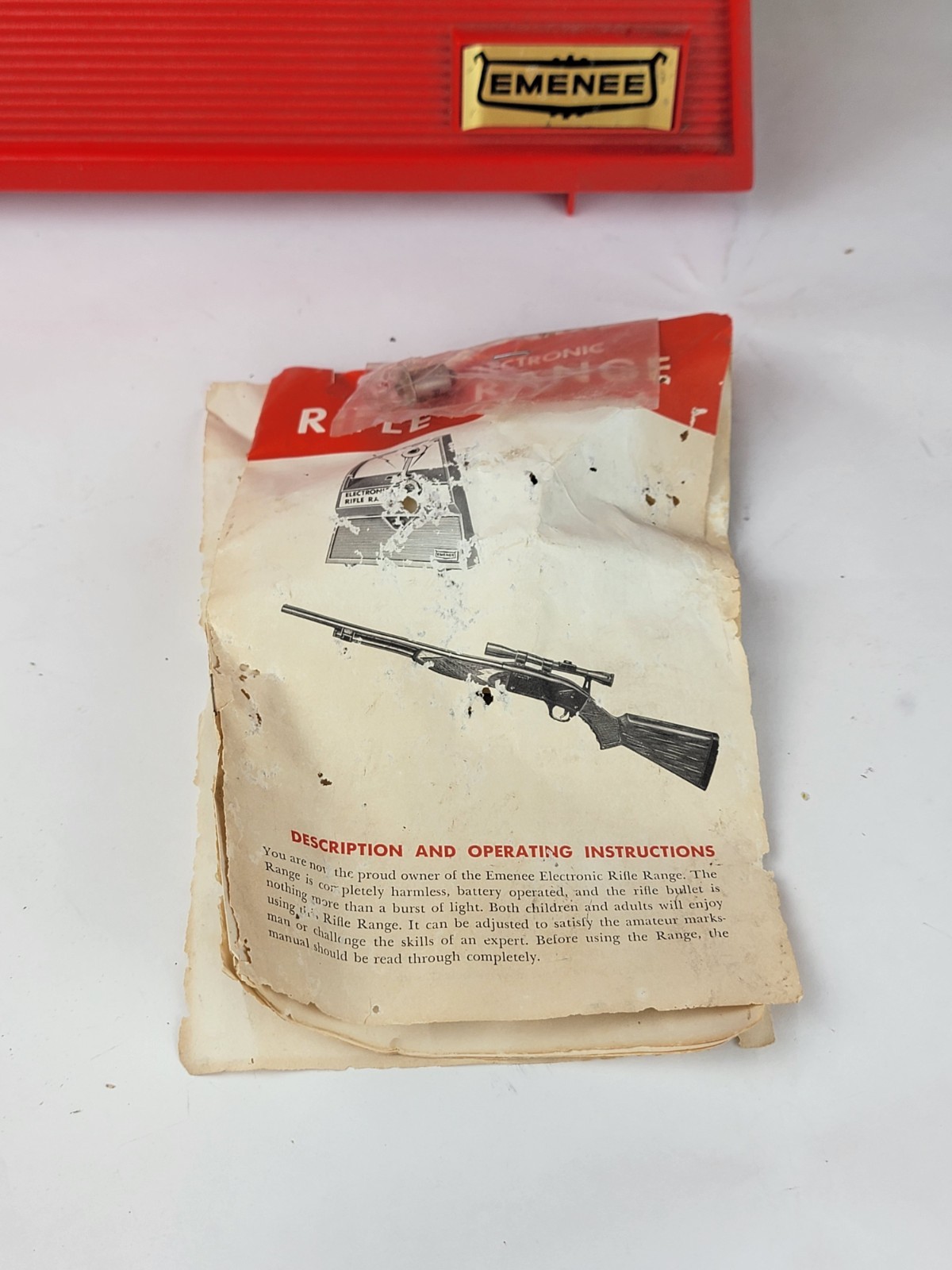 Vintage 1960s EMENEE Electronic Rifle Range with Moving Target Part No 2900