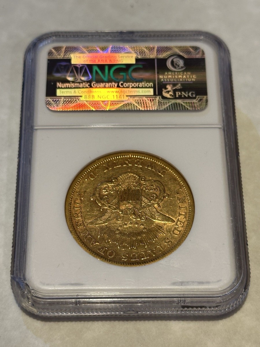 1865-S $20 NGC XF45 Liberty Double Eagle Gold Coin Civil War very