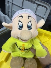 The Disney Store Dopey 12" Plush Green Outfit Stuffed Animal Embroidered Hat