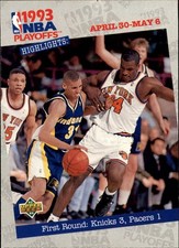Doc Rivers--Reggie Miller--Charles Oakley 1993-94 UD Playoffs Card 178