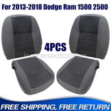 Driver & Passenger Cloth Seat Cover For 2017 2018 Dodge Ram 1500 2500 3500 SLT