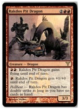 MTG Foil Rakdos Pit Dragon - Dissension Heavily Played English