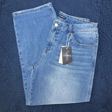 NWT Flamingals Women's 76430 Medium Wash Blue Jeans Size XLarge Inseam 28