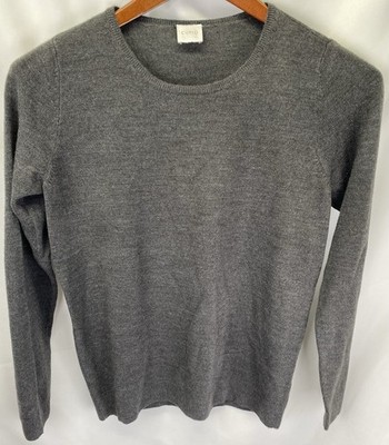 Cupio Women s Medium Charcoal Gray Long Sleeve Round Neck Super Soft Sweater
