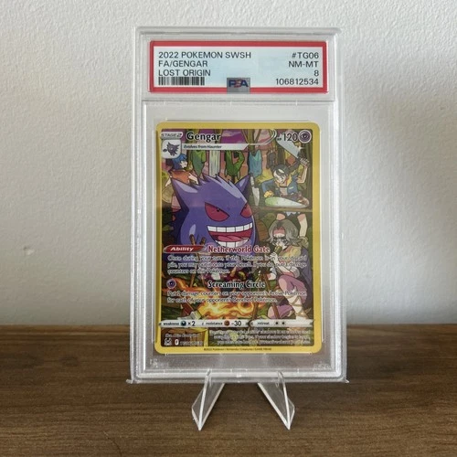 PSA 8 Gengar (TG06/TG30) Trainer Gallery Full Art Holo - Pokemon Lost Origin