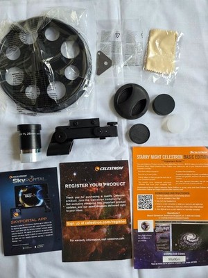 Celestron PL 26mm lens + random accessory parts LOT 