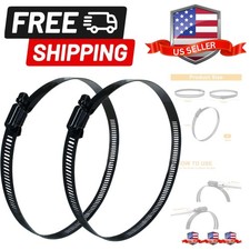 6 Inch Stainless Steel Worm Gear Hose Clamp 2 Pcs, Adjustable 130-152mm Size ...