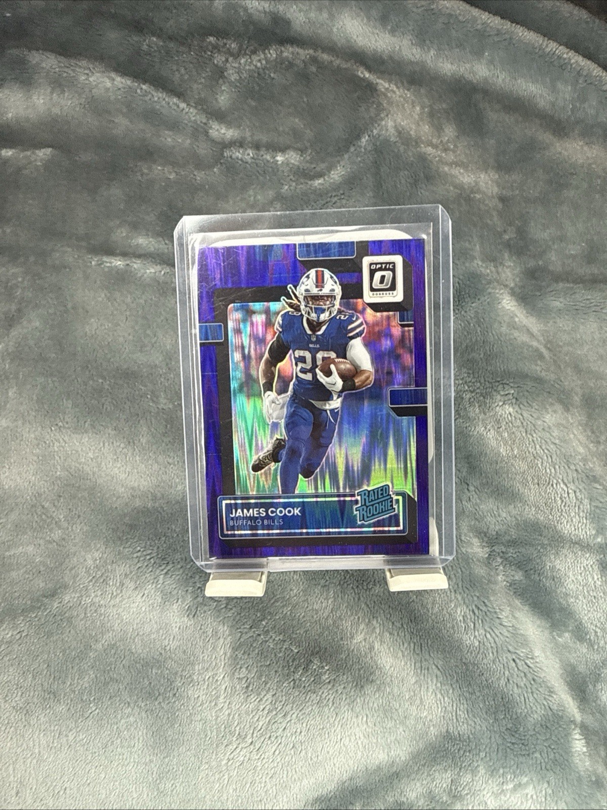 James Cook 2022 Donruss Optic Purple Shock Rated Rookie Card #215 RC
