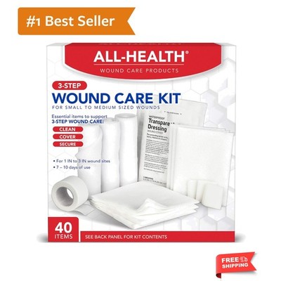Wound Care Kit & First Aid Supplies, 40 Piece | for Small to Medium Sized Wou...