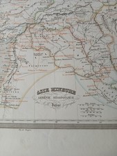 CARTE GEOGRAPHIQUE ANCIENNE ASIE MINEURE - ARMENIE  -  MESOPOTAMIE - DUFOUR
