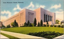 JOSLYN MEMORIAL Omaha, Nebraska NE linen Postcard