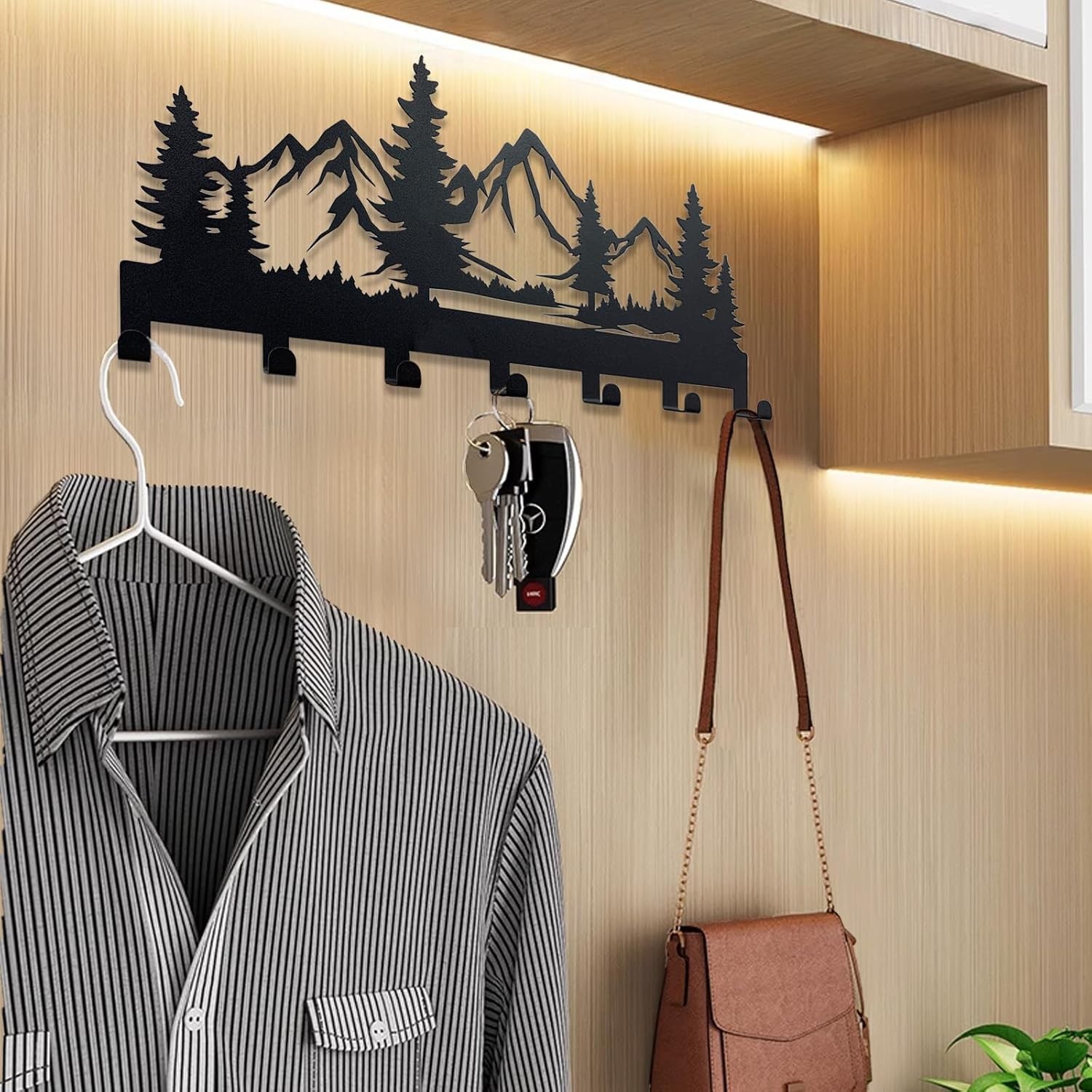 Metal Key Holder, Wall Mounted Key Hooks, Key Holder for Wall, Key Organizer Rac