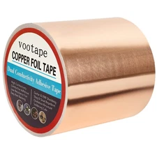 vootape Copper Foil Tape [4 inch x 33ft] with Double-Sided Conductive Adhesive