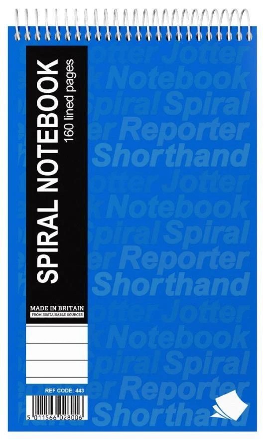 Silvine Reporters Spiral Shorthand Notebook 8 x 5"" 160 Pages Notepad Stationery