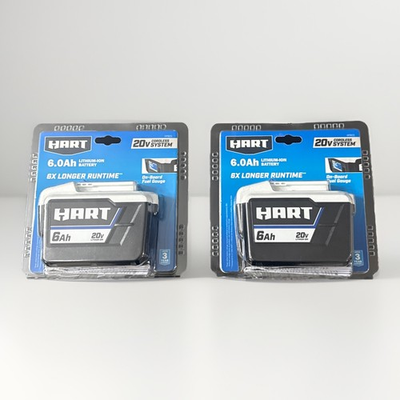 #ad #ad 2 HART 20V 6Ah Lithium Ion Battery On Board Fuel Gauge 6X Longer Runtime HPB05 $174.99