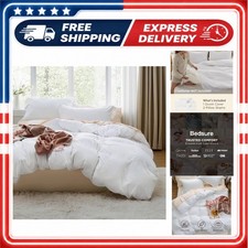 Bedsure Queen Duvet Cover Set - 3 Pieces Soft Polyester Bedding