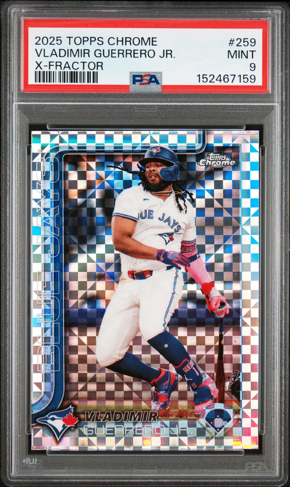2025 Topps Chrome Vladimir Guerrero JR. #259 X Fractor PSA 9