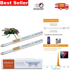 FSL 6W BL368 Fly Killer Tubes - 9 Inch, 2-Pack UV Replacement for Bug Zappers