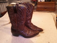 Western Skórzane Kowbojki Męskie Rozmiar 10.5 E