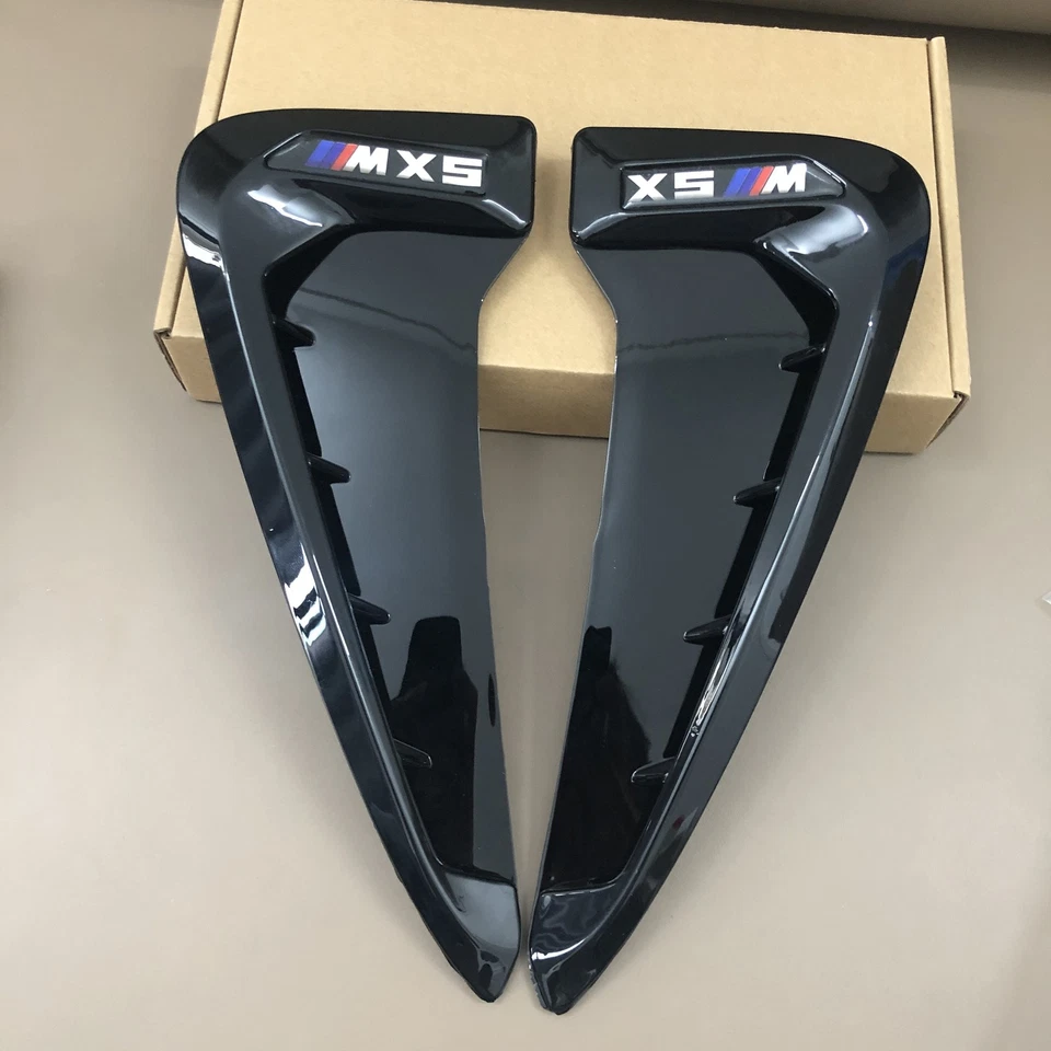 For BMW F15 X5 F85 SUV 2014-2018 X5M Glossy Black Side Fender Vent Cover Trim - Image 3 of 4