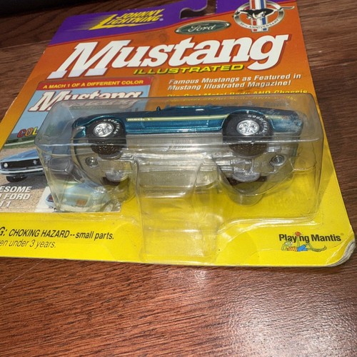 NEW 1969 Mustang Mach 1 Blue Johnny Lightning 💥RARE💥 #1545000 NEW - Picture 5 of 6