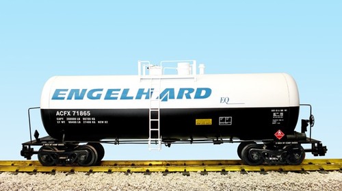 USA Trains Escala G 15257 ENGELHARD 42' VAGÓN CISTERNA BLANCO/NEGRO | Zustand: New
