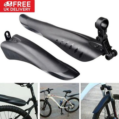 2x MTB Rennrad Mountainbike vorne hinten Schutzblech Set Mud Guard Fender schwarz