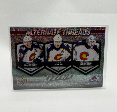 2023-24 Upper Deck MVP Alternate Threads MacKinnon Makar Georgiev #AT-1 Avalanc 