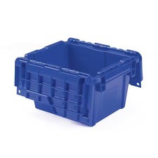 Orbis Fp03 Blue Attached Lid Container, 2.24 Gal Volume Cap., 11 3/4 In L, 9