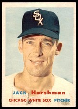 1957 Topps #152 JACK HARSHMAN  Chicago White Sox  EXMT-NM
