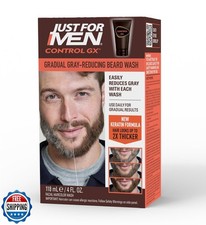 Just for Men Control GX Grey Reducing Beard Wash Shampoo with Keratin, Gradua