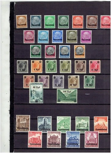 DUITSE BEZETTING LUXEMBURG 1940 EN 1941 ONGEBRUIKT MN DIVERSE POSTFRIS MNH